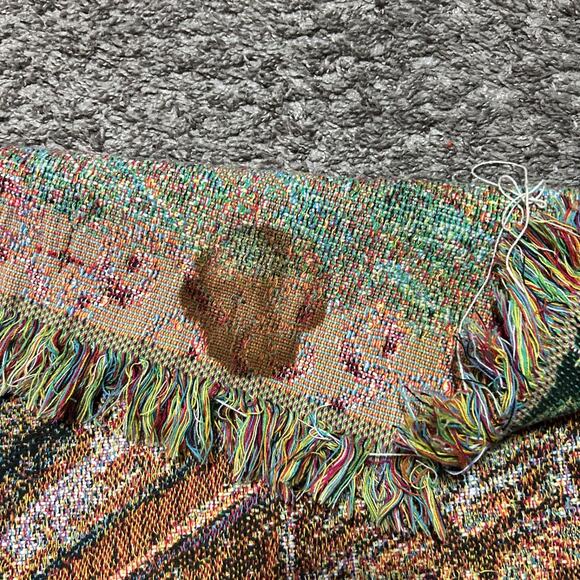 Vintage Harry Potter Tapestry Blanket 2000 Woven Throw Potions y2k Rare 54x41 - Picture 8 of 12